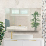 Retti Rectangular 1200mm x 750mm Mirrored Shaving Cabinet, Matte White