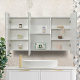 Retti Rectangular 1200mm x 750mm Mirrored Shaving Cabinet, Matte White