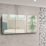 Retti Rectangular 1500mm x 750mm Mirrored Shaving Cabinet, Matte Black