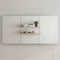Retti Rectangular 1500mm x 750mm Mirrored Shaving Cabinet, Matte Black