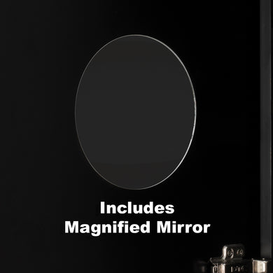Retti Rectangular 1500mm x 750mm Mirrored Shaving Cabinet, Matte Black