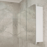 Retti Rectangular 1500mm x 750mm Mirrored Shaving Cabinet, Matte White