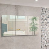 Retti Rectangular 1500mm x 750mm Mirrored Shaving Cabinet, Matte White