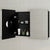 Retti Rectangular 1800mm x 750mm Mirrored Shaving Cabinet, Matte Black