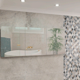 Retti Rectangular 1800mm x 750mm Mirrored Shaving Cabinet, Matte White