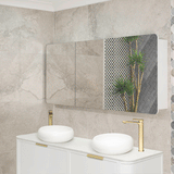 Retti Rectangular 1800mm x 750mm Mirrored Shaving Cabinet, Matte White