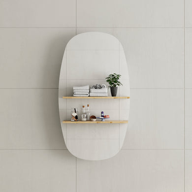 *Clearance* Riri Oblong 500mm x 900mm Mirrored Shaving Cabinet, Matte White