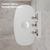 Riri Oblong 500mm x 900mm Mirrored Shaving Cabinet, Matte White