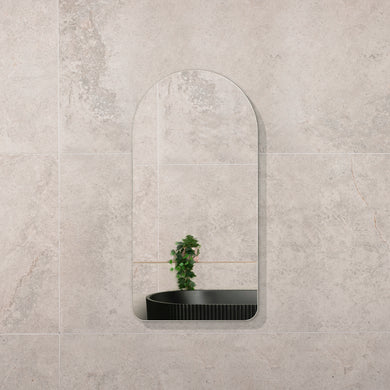 Arco Arch 550mm x 1000mm Mirrored Shaving Cabinet, Matte Black