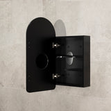Arco Arch 550mm x 1000mm Mirrored Shaving Cabinet, Matte Black