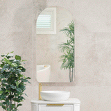 Arco Arch 400mm x 800mm Mirrored Shaving Cabinet, Matte White