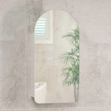 Arco Arch 400mm x 800mm Mirrored Shaving Cabinet, Matte White
