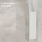 Arco Arch 400mm x 800mm Mirrored Shaving Cabinet, Matte White