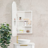 Arco Arch 400mm x 800mm Mirrored Shaving Cabinet, Matte White