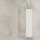 Arco Arch 400mm x 800mm Mirrored Shaving Cabinet, Matte White