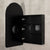 Arco Arch 400mm x 800mm Mirrored Shaving Cabinet, Matte Black