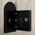 Arco Arch 550mm x 1000mm Mirrored Shaving Cabinet, Matte Black
