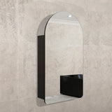 Arco Arch 550mm x 1000mm Mirrored Shaving Cabinet, Matte Black