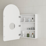 *Clearance* Arco Arch 550mm x 1000mm Mirrored Shaving Cabinet, Matte White