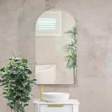 Arco Arch 550mm x 1000mm Mirrored Shaving Cabinet, Matte White