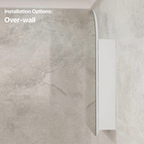 Arco Arch 550mm x 1000mm Mirrored Shaving Cabinet, Matte White