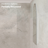 Arco Arch 550mm x 1000mm Mirrored Shaving Cabinet, Matte White