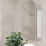 Arco Arch 550mm x 1000mm Mirrored Shaving Cabinet, Matte White