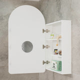 Arco Arch 550mm x 1000mm Mirrored Shaving Cabinet, Matte White