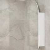Arco Arch 550mm x 1000mm Mirrored Shaving Cabinet, Matte White