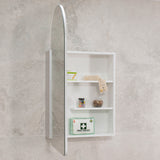 Arco Arch 550mm x 1000mm Mirrored Shaving Cabinet, Matte White