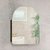 Arco Arch 600mm x 800mm Mirrored Shaving Cabinet, Matte Black