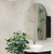 Arco Arch 600mm x 800mm Mirrored Shaving Cabinet, Matte Black