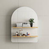 Arco Arch 600mm x 800mm Mirrored Shaving Cabinet, Matte Black