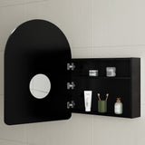 Arco Arch 600mm x 800mm Mirrored Shaving Cabinet, Matte Black