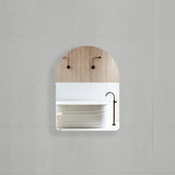 *Clearance* Arco Arch 600mm x 800mm Mirrored Shaving Cabinet, Matte White