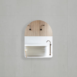 *Clearance* Arco Arch 600mm x 800mm Mirrored Shaving Cabinet, Matte White