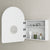 Arco Arch 600mm x 800mm Mirrored Shaving Cabinet, Matte White
