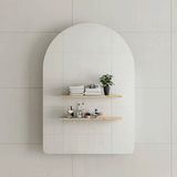 Arco Arch 700mm x 1000mm Mirrored Shaving Cabinet, Matte Black