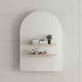 Arco Arch 700mm x 1000mm Mirrored Shaving Cabinet, Matte Black