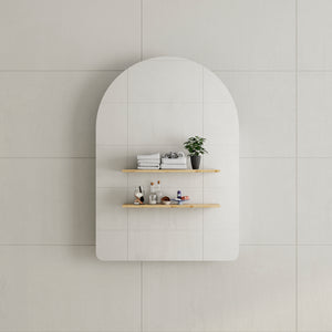 *Clearance* Arco Arch 700mm x 1000mm Mirrored Shaving Cabinet, Matte White