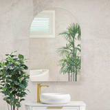Arco Arch 700mm x 1000mm Mirrored Shaving Cabinet, Matte White