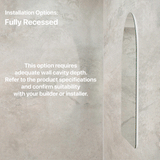 Arco Arch 700mm x 1000mm Mirrored Shaving Cabinet, Matte White