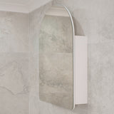 Arco Arch 700mm x 1000mm Mirrored Shaving Cabinet, Matte White