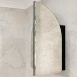 Arco Arch 800mm x 800mm Mirrored Shaving Cabinet, Matte Black