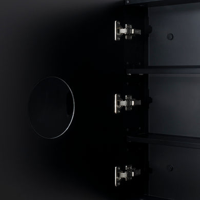 Arco Arch 850mm x 1000mm Mirrored Shaving Cabinet, Matte Black