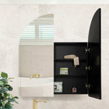 Arco Arch 850mm x 1000mm Mirrored Shaving Cabinet, Matte Black