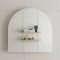 Arco Arch 1000mm x 1000mm Mirrored Shaving Cabinet, Matte Black