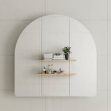 Arco Arch 1000mm x 1000mm Mirrored Shaving Cabinet, Matte Black