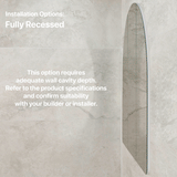 Arco Arch 1000mm x 1000mm Mirrored Shaving Cabinet, Matte White