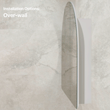 Arco Arch 1000mm x 1000mm Mirrored Shaving Cabinet, Matte White